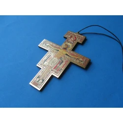 Krzyż Franciszkański (San Damiano) + rzemyk 11 cm